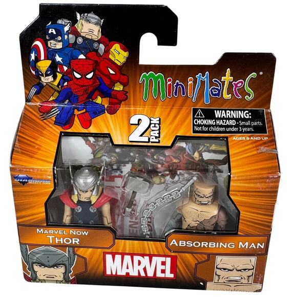 5 for $25| Diamond Select Toys Marvel Minimates Thor & Absorbing Man - Picture 1 of 5